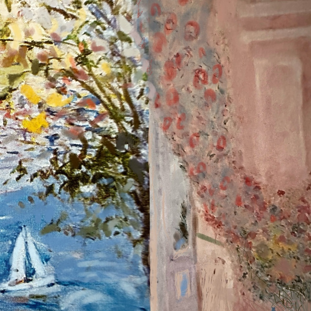 Colorful Nature and Sailboat Art Print